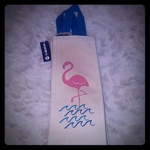 Flamingo wine tote